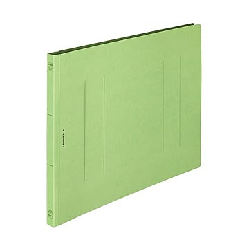 （まとめ） ライオン事務器 フラットファイル（環境） 樹脂押え具 B4ヨコ 150枚収容 背幅18mm 緑 A-509KB4E 1セット（10冊） 【×5セット】