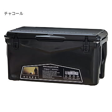キュリアス ICE AGE クーラーボックス 75QT 70.9L 幅84x奥行45x高さ45cm チャコール