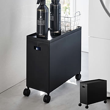山崎実業 蓋付き収納ボックスワゴン タワー L tower 