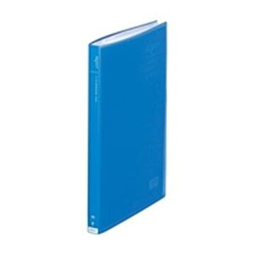 (業務用10セット) LIHITLAB クリアファイル/ポケットファイル A4/タテ型 40ポケット G3102-8 ブルー