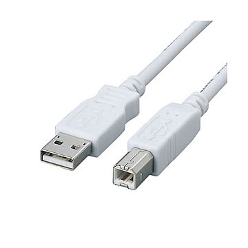 まとめエレコムフェライトコア内蔵USB2.0対応ケーブル Aオス-Bオス ホワイト 1.5m USB2-FS151本×5セット