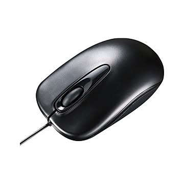 （まとめ） サンワサプライ 有線光学式マウス 中型 3ボタン 紙箱パッケージ ブラック 【×3セット】