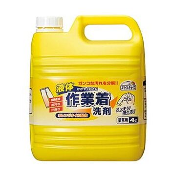 （まとめ）ミツエイ スマイルチョイス液体作業着洗剤 4L 1本【×10セット】