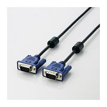 （まとめ）エレコム RoHS準拠 D-Sub15ピン（ミニ）ケーブル CAC-30BK／RS【×3セット】