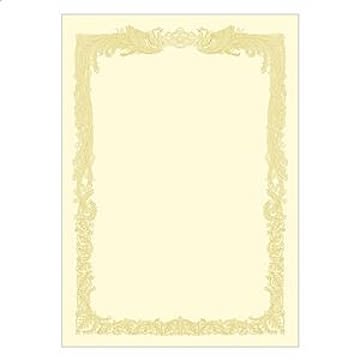 （まとめ） タカ印 OA賞状用紙 クリーム A4 ヨコ書用 10-1068 1冊（10枚） 【×10セット】