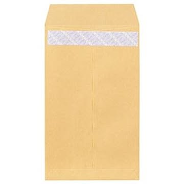 （まとめ） ピース R40再生紙クラフト封筒 テープのり付 角8 85g／m2 843 1パック（100枚） 【×10セット】