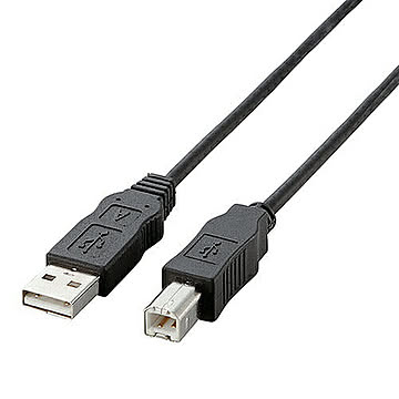 エレコム RoHS対応USBケーブル/1.0m/ブラック USB2-ECO10 管理No. 4953103190580