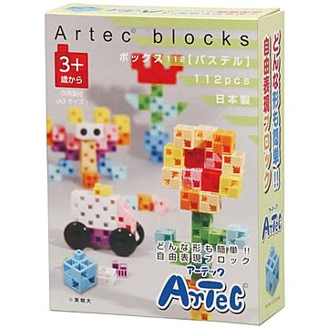 (まとめ)アーテック Artecブロック/カラーブロック 【パステル】 ボックス(箱)入り 112pcs ABS製 【×5セット】