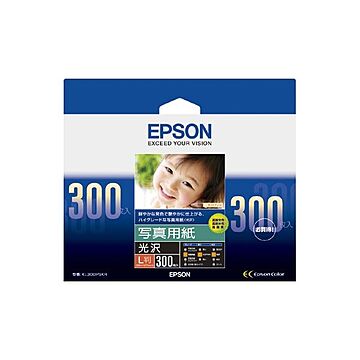 （まとめ）エプソン 写真用紙［光沢］L判 KL300PSKR 1箱(300枚) 【×3セット】