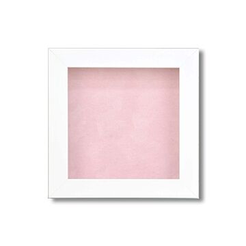 【ピンバッチ・缶バッチを飾れる額】壁掛け・スタンド付 紫外線やほこりや劣化から防ぐ 130角(130×130mm) ピンク
