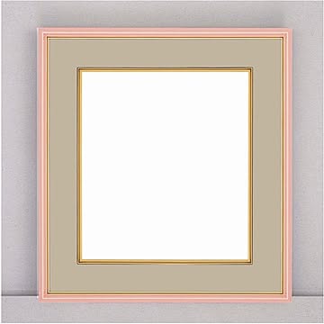 【カラー色紙額】細い色紙額・細いフレームの色紙額　■カラー色紙額273×242mm ピンク