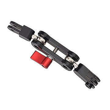 エツミ GoPro対応アルミアジャスタブルアームB ブラック/レッド VE-2247 管理No. 4975981829710