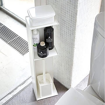 山崎実業 スリムトイレラック tower ホワイト