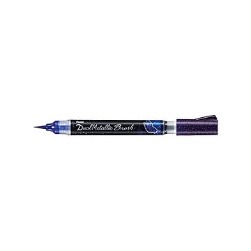 （まとめ） ぺんてる デュアルメタリックブラッシュ バイオレット+メタリックブルー 【×10セット】