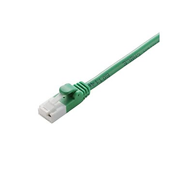 RoHS指令準拠 CAT5E対応 爪折れ防止 LANケーブル 10m／簡易パッケージ仕様グリーン ×10セット