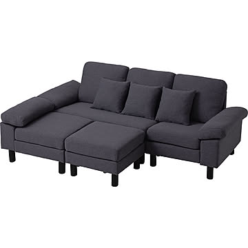 3人掛けカウチソファ WOC-3S 全6色【時間指定不可】【代引不可】【同梱不可】【プラザセレクト】