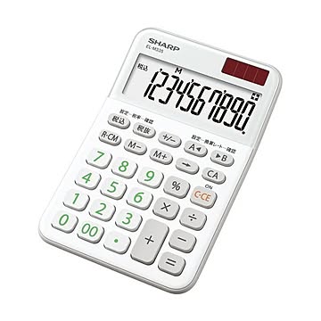 (まとめ) シャープ カラー・デザイン電卓 10桁ミニナイスサイズ ホワイト EL-M335-WX 1台 【×10セット】