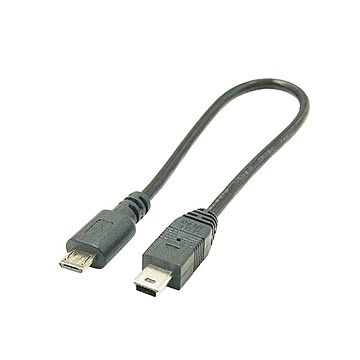 (まとめ)変換名人 USBケーブル20cm microHOST to miniHOST USBMCH-M5H20×10セット