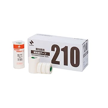 （まとめ） ニチバン 軽包装用 紙粘着テープ NO.210 12mm 10個入 【×10セット】