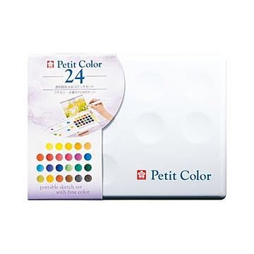サクラクレパス プチカラー 水筆入り24色セット NCW-24H