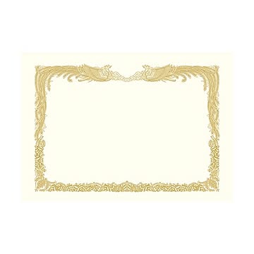 ササガワ 金箔賞状用紙 A4判 縦書用 白 100P