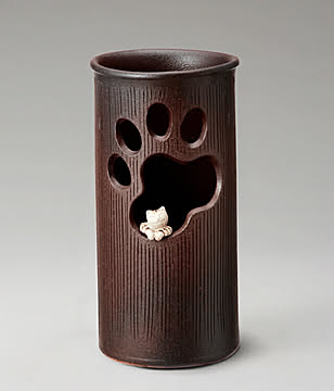 信楽焼 窓ねこ傘立
