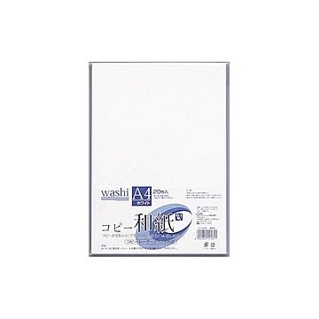 （まとめ） コピー和紙 A4判 カミ-P4AW ホワイト 20枚入 【×10セット】