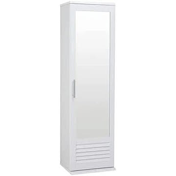シューズラック シューズボックス ミラー付き 下駄箱 スリム ハイタイプ 玄関 全身鏡 ミラー 姿見 玄関収納 靴収納 靴箱 収納棚 Mette メッテ ルーバー仕様 スリム
