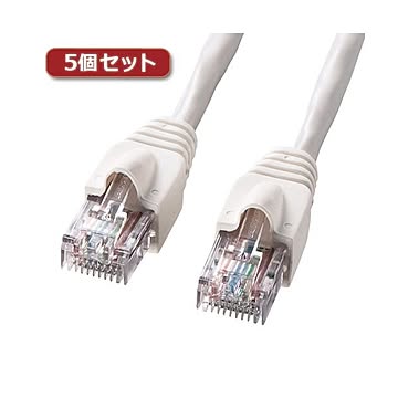 5個セット サンワサプライ UTPエンハンスドカテゴリ5ハイグレード単線ケーブル KB-10T5-15NX5