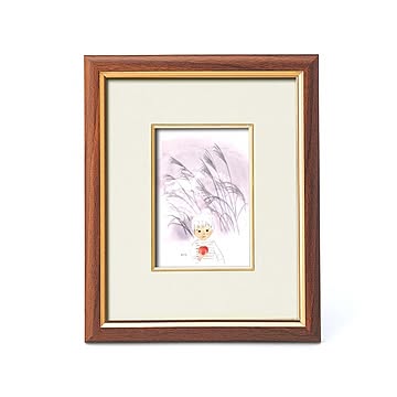 スタンド式フレーム 壁掛け可能 ■いわさきちひろ1500フレーム 白い馬とりんごを持つ少年