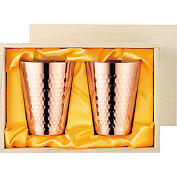食楽工房 純銅タンブラー350ml ペア(木箱入) C4114589