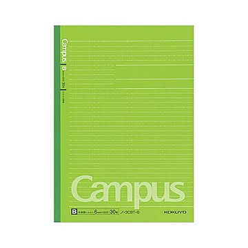 （まとめ） コクヨキャンパスノート（ドット入り罫線・カラー表紙） セミB5 B罫 30枚 緑 ノ-3CBT-G 1冊 【×50セット】