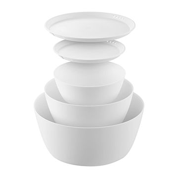 tower タワー (山崎実業) 傾けて混ぜやすい調理ボウル 5点セット 電子レンジ対応 Microwave-Safe Cooking Bowl 5-Piece Set キッチンツール 調理器具 製菓