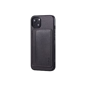 LEPLUS iPhone 13 ポケット兼スタンド付PUレザーケース「SHELL CARD」 ダークグレー LP-IM21SHCBK
