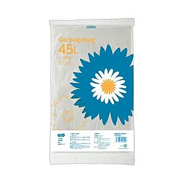 （まとめ）TANOSEE ゴミ袋 半透明 45L 1パック（20枚）【×50セット】