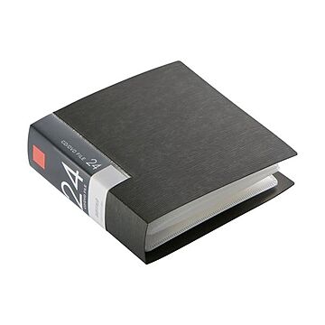 （まとめ）バッファローCD&DVDファイルケース ブックタイプ 24枚収納 ブラック BSCD01F24BK 1個【×10セット】
