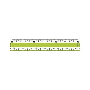 （まとめ） カラー直線定規 CPK-15-G グリーン 1本入 【×20セット】