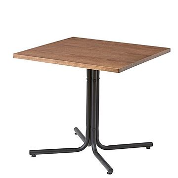 ダリオ ブラウン木目調カフェテーブル END-223TBR 幅75cm スチールフレーム