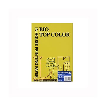 （まとめ） 伊東屋 バイオトップカラー A4判 50枚入 160g／m2 BT429 マスタード 【×3セット】