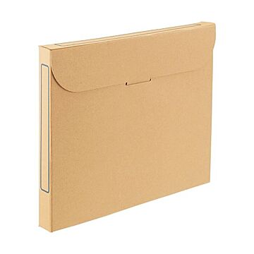 (まとめ) TANOSEE ファイルボックス A4背幅32mm ナチュラル 1パック(5冊)  【×10セット】
