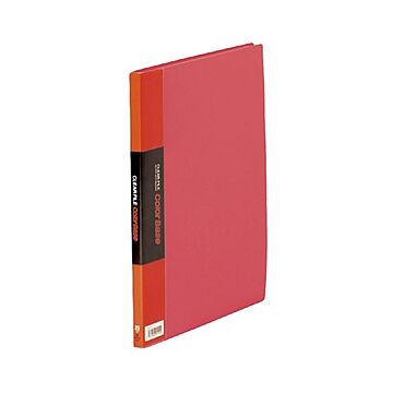 （まとめ） キングジム クリアファイル カラーベース A4タテ 20ポケット 背幅14mm 赤 132C 1冊 【×5セット】