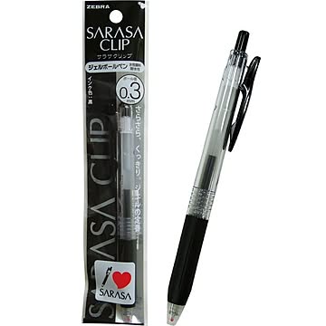 ゼブラ サラサクリップジェルボールペン0.3超極細(黒) 10個セット 32-596