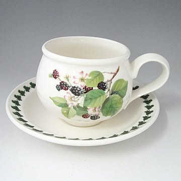 ポートメリオン　ポモナ　ブレックファーストカップ&ソーサー　ブラックベリー　PL04155　blackberry　洋食器　イギリス　ボタニック