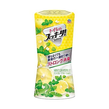 （まとめ）アース製薬 トイレのスッキーリ！ミントグレープフルーツ 400ml 1セット（3個）【×5セット】