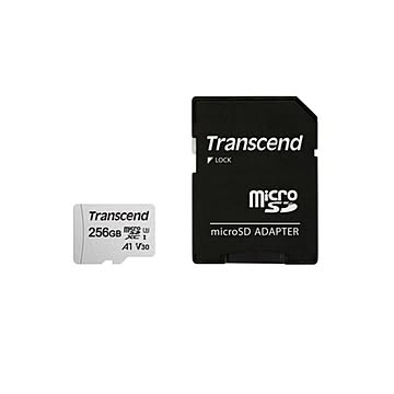 トランセンド 256GB マイクロSDHCカード UHS-I U3 A1 V30 TS256GUSD300S-A