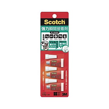 （まとめ） スリーエムジャパン スコッチ 強力瞬間接着剤 ジェル状 ミニ小分け 0.5g×3本 【×20セット】