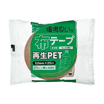 (まとめ) オカモト 再生PET布テープ 環境思い 50mm×25m 452RC 1巻  【×30セット】