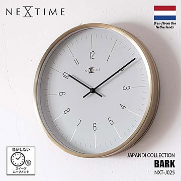 NEXTIME ネクスタイム BARK バーク NXT-J025 掛時計 掛け時計 ウォールクロック スイープムーブメント スイープセコンド 音がしない 壁掛け時計