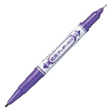 (業務用30セット) ZEBRA ゼブラ 水性ペン/紙用マッキー 極細 0.5mm/紫 つめ替え式 ツインタイプ WYTS5-PU 紫
