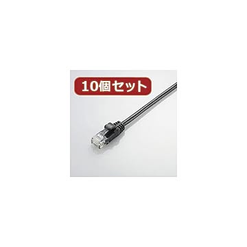 10個セット エレコム Gigabit やわらかLANケーブル（Cat6準拠） LD-GPY／BK1X10